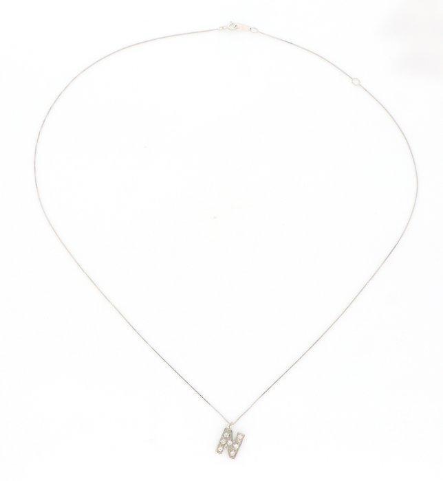 Zonder Minimumprijs - Ketting met hanger - 18 karaat Witgoud, Sieraden, Tassen en Uiterlijk, Antieke sieraden