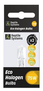 Reptile Systems Eco Halogen White 2 x 75 Watt, Nieuw, Ophalen of Verzenden