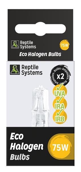 Reptile Systems Eco Halogen White 2 x 75 Watt, Dieren en Toebehoren, Vissen | Aquaria en Toebehoren, Nieuw, Ophalen of Verzenden