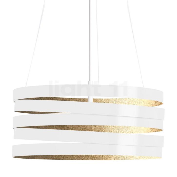 Marchetti Band S50 Hanglamp, wit/bladgoud (Hanglampen), Huis en Inrichting, Lampen | Hanglampen, Nieuw, Verzenden