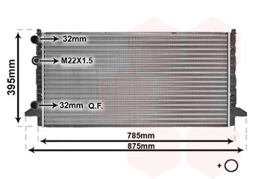 RADIATOR VOOR VW PASSAT B3 1988-1993 3A0121253AB, Auto-onderdelen, Airco en Verwarming, Nieuw, Ophalen of Verzenden