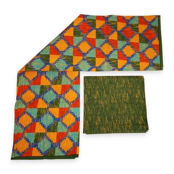 Afrikaanse stof - Two-Tone print Polycotton - 6 yard Combina beschikbaar voor biedingen