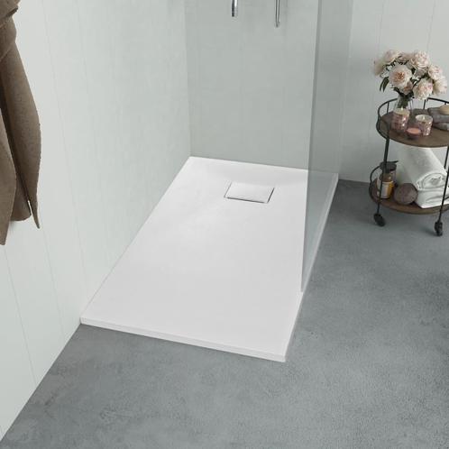 Witte Douchebak 100x70 - SMC - Bespaar 35%! - OP=OP, Doe-het-zelf en Verbouw, Sanitair, Nieuw, Steen, Douche, Ophalen of Verzenden