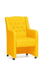 Eetkamerstoel Norwich - eetkamerstoelen - Geel, Nieuw, Stof