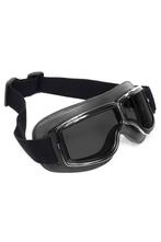 Goggles Motorbril Skibril Bril Zwart Montuur Zwarte Glazen L, Ophalen of Verzenden, Nieuw, Overige maten, Carnaval
