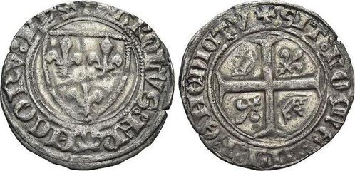 Blanc Frankreich Karl Vi 1380-1422, Postzegels en Munten, Munten | Europa | Niet-Euromunten, Verzenden