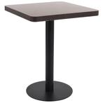 Bistrotafel 60x60 Donkerbruin - Retourdeal - 46% Korting!, Huis en Inrichting, Bistro, 50 tot 100 cm, Vierkant, Nieuw
