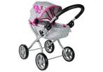 Speelgoed kinderwagen - grijs-roze - 57x35x54 cm - inklap..., Ophalen of Verzenden, Nieuw