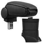 Autoarmsteun voor Fiat 500 2007-2015 kunstleer zwart, Auto diversen, Auto-accessoires, Verzenden, Nieuw
