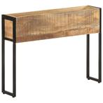 vidaXL Plantenbak 90x20x68 cm ruw mangohout, Tuin en Terras, Bloembakken en Plantenbakken, Verzenden, Nieuw, 60 tot 100 cm, 60 cm of meer