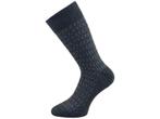 Lamswollen sokken - Geblokt - Antraciet, Nieuw, Verzenden