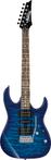 Elektrische gitaar Ibanez GRX70QATBB Transparant Blauw