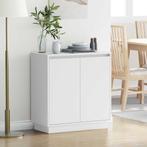 vidaXL LED Sideboard - Wit - 71x34,5x75 cm, van Geengineerd, Huis en Inrichting, Minder dan 45 cm, Verzenden, Nieuw, 70 cm of meer