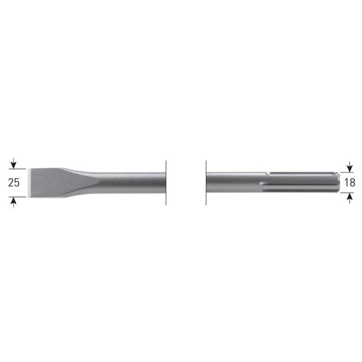 Rotec Vlakbeitel SDS-MAX 25x400 mm, Doe-het-zelf en Verbouw, Gereedschap | Boormachines, Nieuw, Verzenden