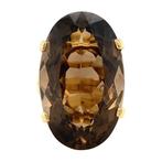Gouden ring met rooktopaas 14 krt, Ophalen of Verzenden, Nieuw