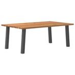 vidaXL Eettafel rechthoekig 200x120x74 cm massief eikenhout, Huis en Inrichting, Tafels | Eettafels, Verzenden, Nieuw