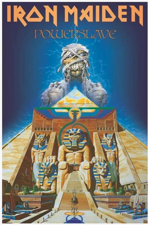 Iron Maiden - Powerslave Textielposter officiële merchandise, Verzamelen, Muziek, Artiesten en Beroemdheden, Poster, Artwork of Schilderij