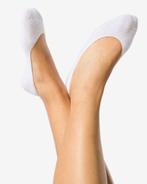 HEMA Dames footies badstof - 2 paar wit, Kleding | Dames, Verzenden, Nieuw, Wit