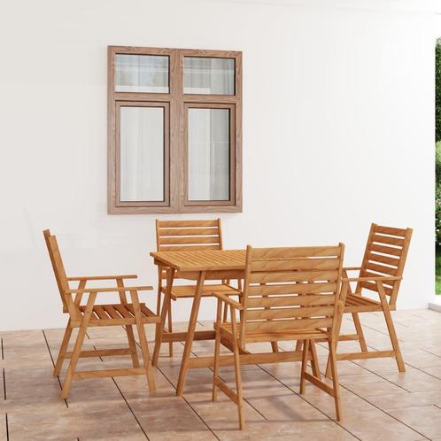 vidaXL 5-delige Tuinset massief acaciahout, Tuin en Terras, Tuinsets en Loungesets, Tuinset, Nieuw, 4 zitplaatsen, Hardhout, Verzenden