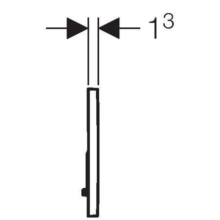 Sigma 01 Drukplaat Chroom Voor De Up300 / Up320 / Up720, Huis en Inrichting, Badkamer | Badtextiel en Accessoires, Ophalen of Verzenden