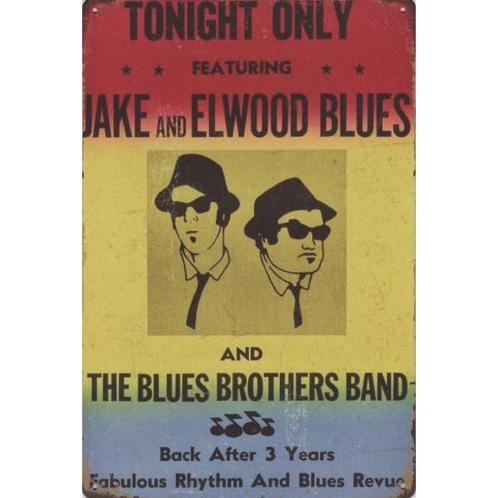 Wandbord -  The Blues Brothers Band – Jake And Elwood Blues, Huis en Inrichting, Woonaccessoires | Wanddecoraties, Nieuw, Ophalen of Verzenden