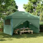 vidaXL Partytent inklapbaar pop-up met 4 zijwanden groen, Verzenden, Nieuw, Partytent