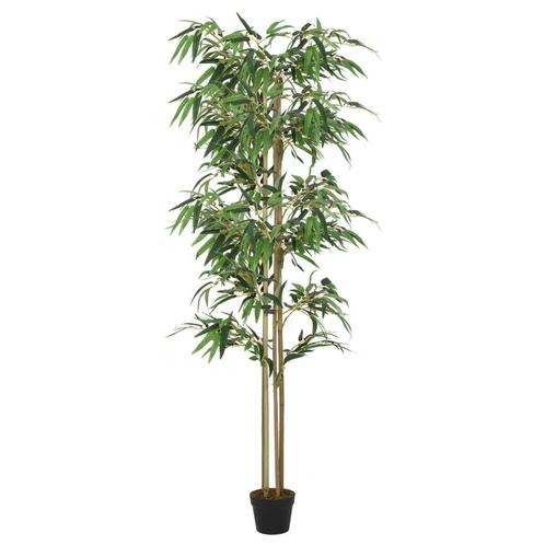 vidaXL Kunstplant bamboe 1520 bladeren 200 cm groen, Huis en Inrichting, Woonaccessoires | Kunstplanten en Kunstbloemen, Nieuw