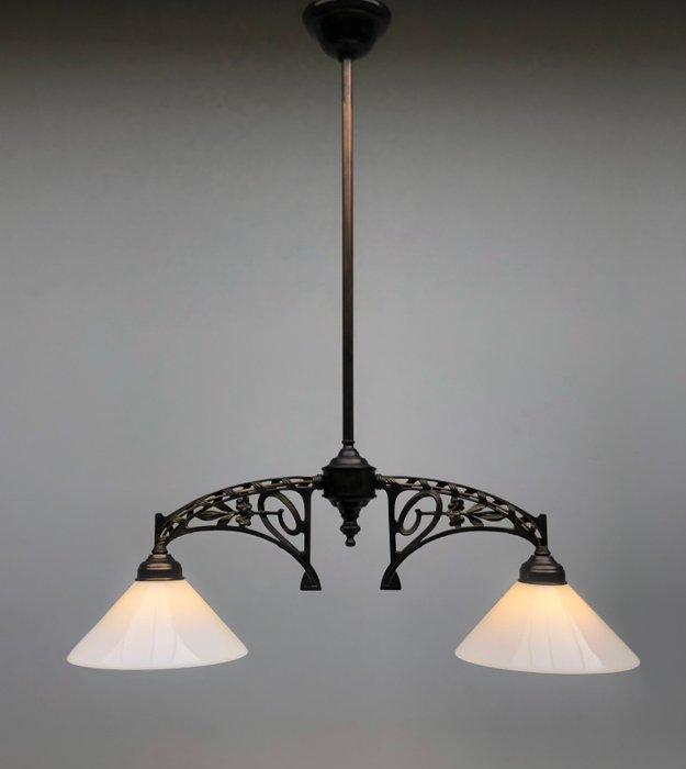 Plafondlamp - Opaline glas - Hanglamp Art Nouveau, Antiek en Kunst, Curiosa en Brocante
