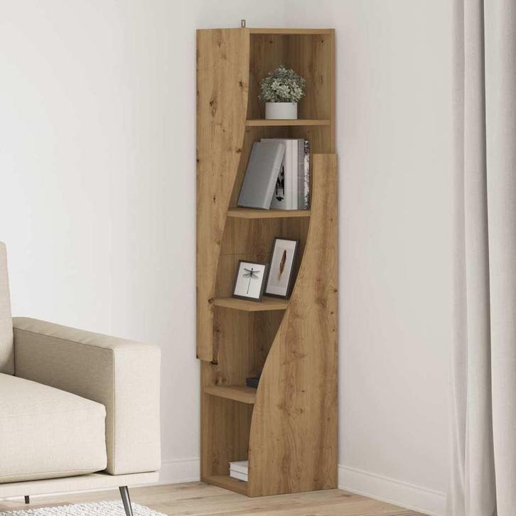 vidaXL Hoekkast Artisan Eiken 32x32x140cm Bewerkt hout, Huis en Inrichting, Kasten | Overige, Nieuw, Verzenden