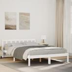 vidaXL Bedframe extra lang zonder matras grenenhout wit, Verzenden, Wit, Hout, Nieuw