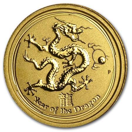 Gouden Lunar II - 1/20 oz 2012 Year of the Dragon, Postzegels en Munten, Munten | Oceanië, Losse munt, Goud, Verzenden