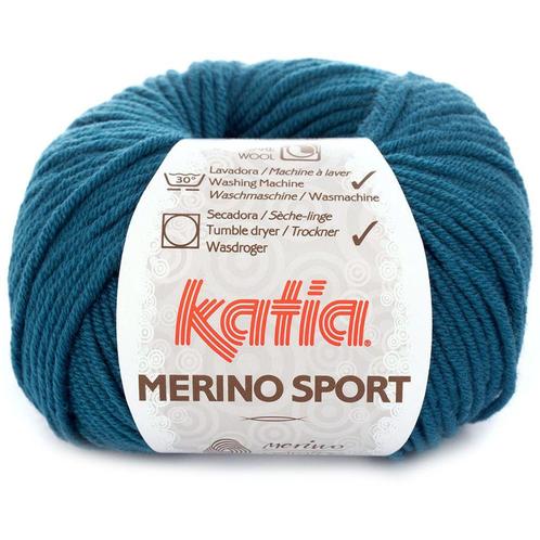 Katia Concept Merino Sport - 33 donkerturquoise - Wol Gare, Hobby en Vrije tijd, Breien en Haken, Ophalen of Verzenden