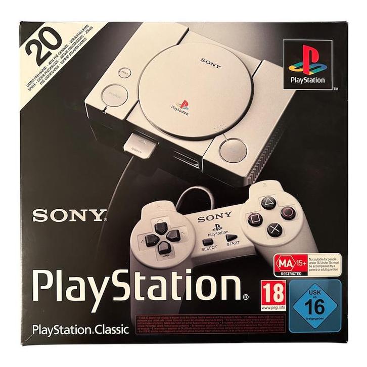 SONY Playstation Classic Mini (PS1) (BOXED) (2 CONTROLLERS), Spelcomputers en Games, Spelcomputers | Sony PlayStation 1, Verzenden
