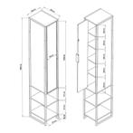 Badkamerkast Namsskogan kolomkast 160x24x30 cm walnootkleuri, Huis en Inrichting, Badkamer | Badkamermeubels, Verzenden, Nieuw