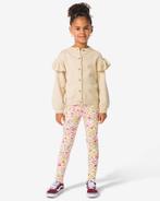 HEMA Kinderleggings rib bloemen - 2 stuks paars, Kinderen en Baby's, Verzenden, Nieuw