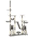vidaXL Kattenkrabpaal met sisal krabpalen 230-250 cm grijs, Dieren en Toebehoren, Katten-accessoires, Verzenden, Nieuw