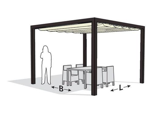 Nesling aluminium pergola optiva coolfit 319 x 319 gebroken, Tuin en Terras, Schaduwdoeken, Nieuw