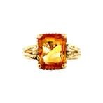 Gouden ring met citrien 14 krt, Sieraden, Tassen en Uiterlijk, Ringen, Ophalen of Verzenden, Nieuw