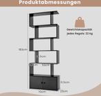 Tweedekans | Cost - Boekenkast - Hout - Zwart - 70x23x183 cm, Ophalen of Verzenden, Zo goed als nieuw