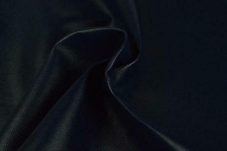 Imitatieleer - Marineblauw - Per 10 of 30 meter, Hobby en Vrije tijd, Stoffen en Lappen, 120 cm of meer, 200 cm of meer, Blauw