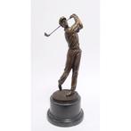 EEN BRONZEN BEELD VAN EEN GOLFER (Beeldjes - Decoratie), Antiek en Kunst, Verzenden