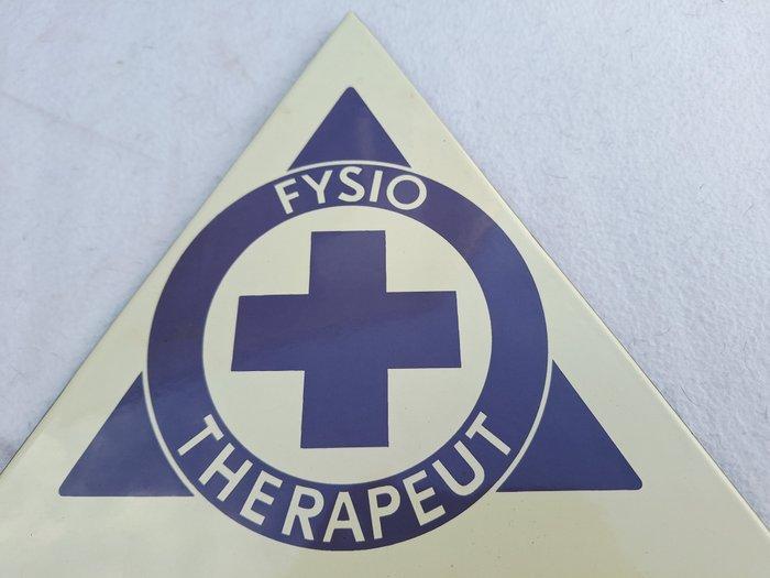 Fysiotherapie praktijk - Reclamebord - Emaille op metaal, Antiek en Kunst, Antiek | Wandborden en Tegels