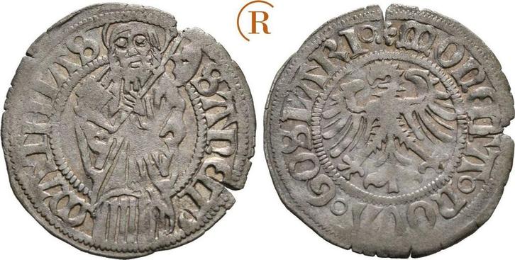 Matthiasgroschen o J ( 15 Jhrh ) Goslar Stadt:, Postzegels en Munten, Munten | Europa | Niet-Euromunten, Verzenden