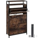 Schoenenkast - Industrieel hout donker, rustiek, 61 cm, Huis en Inrichting, Verzenden, Nieuw