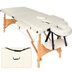 2 zone massagetafel met 5cm matras en houten frame - beige, Sport en Fitness, Massageproducten, Verzenden, Nieuw