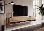 TV-Meubel Asino kastanje eiken zwevend 200cm hangend, Huis en Inrichting, Kasten | Televisiemeubels, Overige materialen, Verzenden