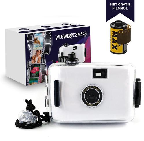 Analoge waterdichte camera met flits Wit - Kinder Camera, Witgoed en Apparatuur, Overige Witgoed en Apparatuur, Nieuw, Verzenden