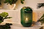 Decoratieve lantaarn KAARSLICHT 30cm edelgroene metalen, Ophalen of Verzenden, Nieuw