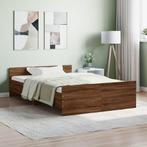 vidaXL Bedframe hoofd- en voeteneinde bruin eikenkleur, Huis en Inrichting, Bruin, Verzenden, Nieuw, Twijfelaar