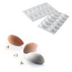 Silikomart Siliconen Bakvorm Quenelle (12x) 6,3x2,9x2,8cm, Hobby en Vrije tijd, Taarten en Cupcakes maken, Verzenden, Nieuw